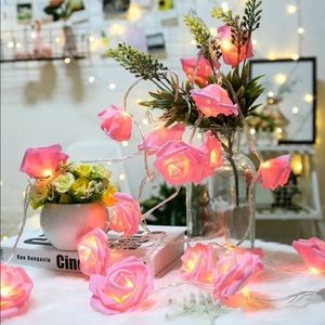 PINK AESTHETIC ROSE STRING LIGHTS